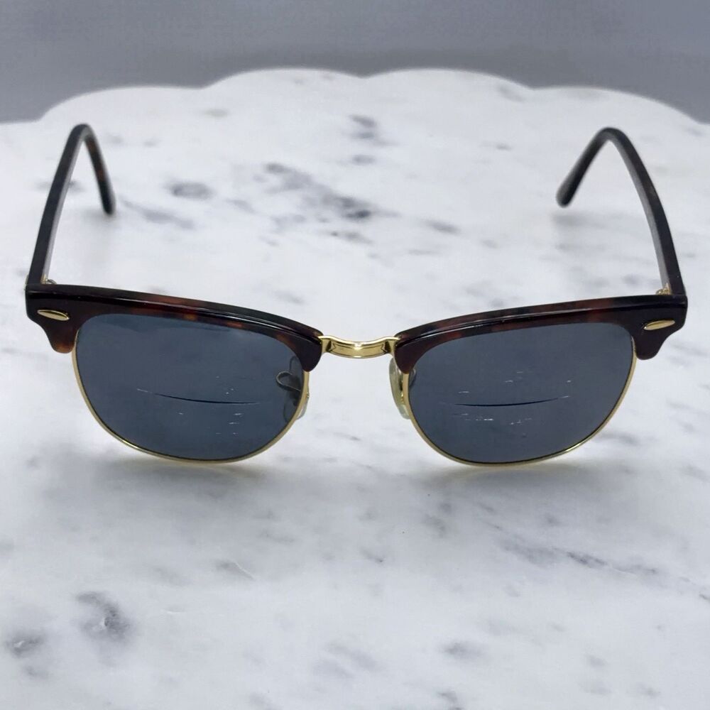 Ray-Ban RB3016 Clubmaster W0366 Tortoise Gold Sun / Eyeglasses Frames Only 49-21 - Picture 1 of 12
